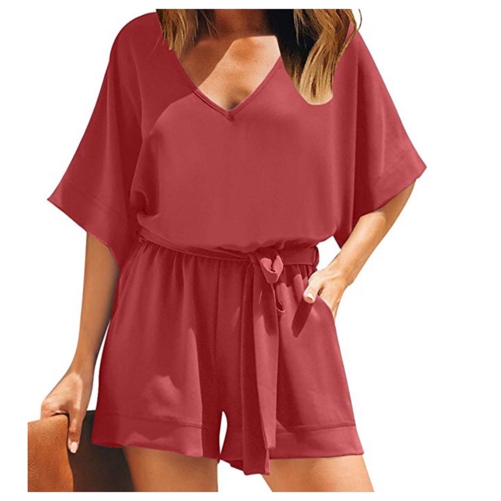 Pink Romper Size S (4-6)